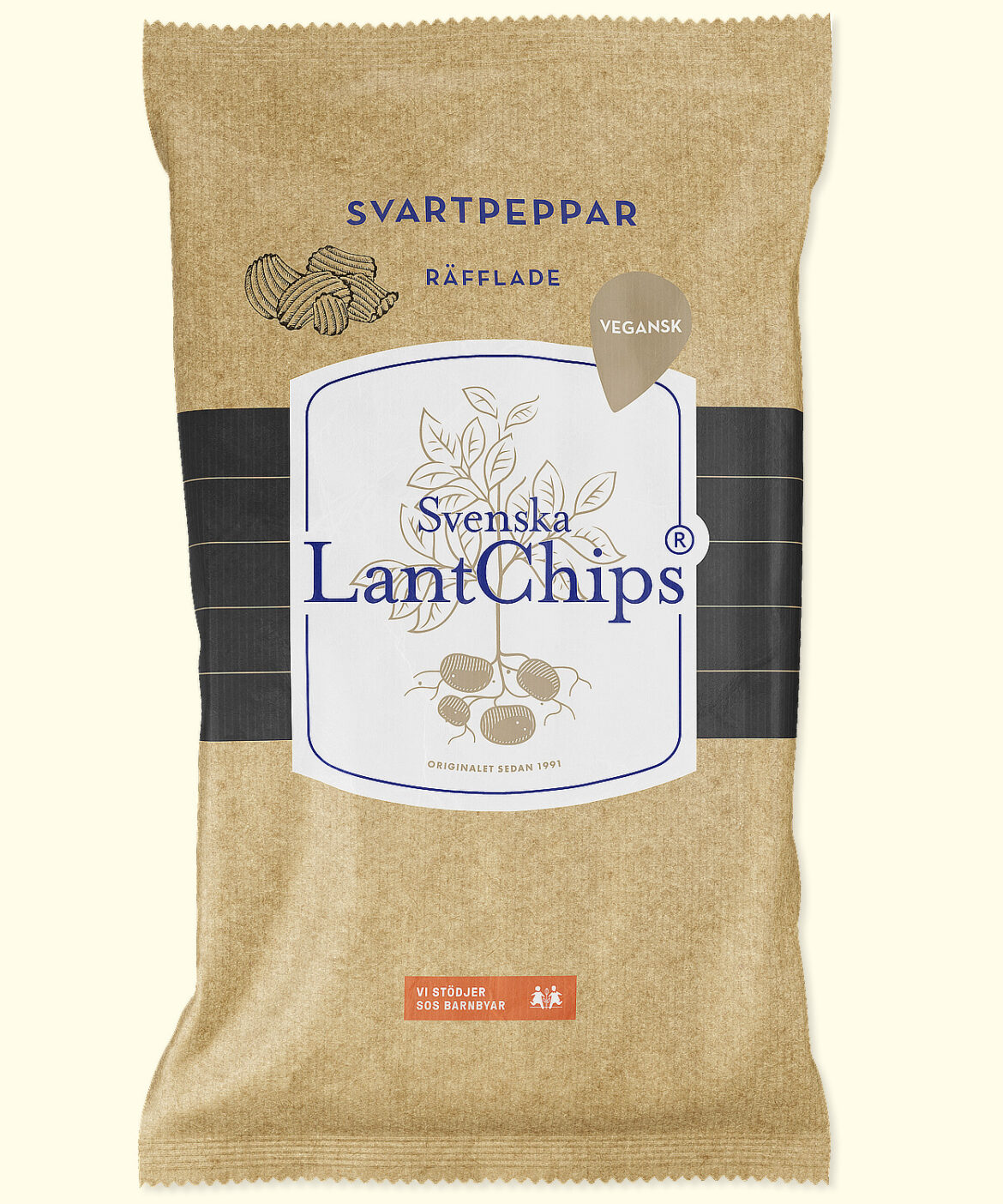 Räfflade LantChips Svartpeppar